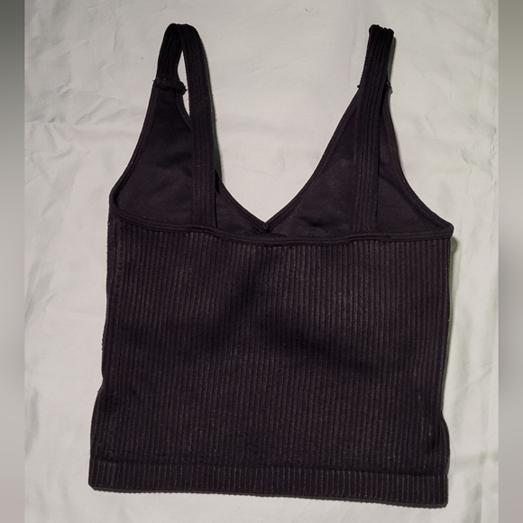Black Ribbed Tank Top - Picture 2 of 5